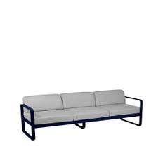 Fermob Bellevie soffa 3-sits deep blue, flannel grey dyna