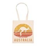 Australia Retro Kangaroo Beige Shoppingväska återanvändbar Hållbar Miljövänlig Reusable Shopping Bag