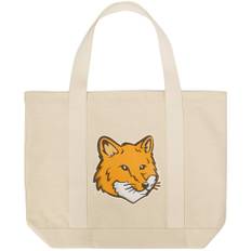 Fox Head Tote Bag - Ecru - One Size
