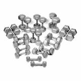 Body Power 5-30Kg Hex Cast Iron Dumbbell Weight Set (11 Pairs)
