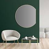 Talos Picasso spegel guld Ø 100 cm – med högkvalitativ aluminiumram för snygg atmosfär – perfekt badrumsspegel rund som kombinerar elegans och funktionalitet