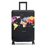 Resväska fodral 18–32" bambu kolfiber bagage skal i polyester klar resa bagage vagn fodral skydd, Färg 8, XL