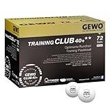 GEWO Unisex – träningsklubb för vuxna 40+ bordtennisboll, vit, 72 bollar