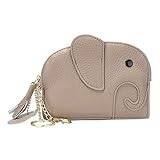 Plånbok – djurväska söt tecknad plånbok söt plånbok gjord av mjukt nyckelfodral elefantplånbok säkerhetskedja plånbok (grå, en storlek)