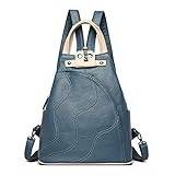 SSWERWEQ Handväskor för kvinnor Women Leather Backpacks Zipper Female Chest Bag Travel Back Pack Ladies Bagpack School Bags For Teenage