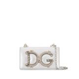 Dolce & Gabbana - DG Girls axelremsväska - dam - lammskinn - one size - Silverfärgad