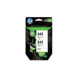 HP 343 Color 2-Pack - Bläckpatron Färg