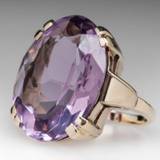 Elegant Cocktail Ring Inlaid Waterish Zirconia In Purple Symbol Of Beauty And Elegance Match Daily Outfits Party Accessory