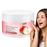 Makeup Remover Cream | Natural Juicy Peach Cleansing Balm Makeup Remover | Not Tight Makeup Removers 100g för makeupborttagning och hudvård Fokcalgary
