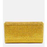 Amina Muaddi Paloma Micro embellished satin clutch - yellow - One size fits all