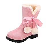 LZPCarra lära-gå-skor baby 20 mode snö baby stövlar prinsessa rosett stövlar barn skor bomull baby skor blinkande skor, ROSA, 32 EU