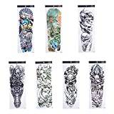7 Sheets Full Arm Leg Temporary Tattoo Stickers, Waterproof Tribal Totem Temporary Tattoos Sleeves For Adults, Halloween, Party, Masquerade