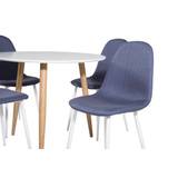 Venture Design Polar & Polar matgrupp Vit/blå 4 st stolar & bord 90 cm
