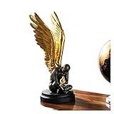 Moderna Skulpturer Ett stycke harts staty hem dekoration tillbehör till vardagsrum ängel modell skulptur abstrakt modern konst kontor skrivbord dekor Dekorativa Prydnader (Color : 25.5cm-Golden Angel