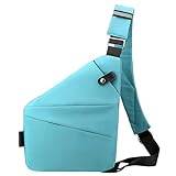 CRGANGZY Herrmode bröstväska resa crossbody väska stor kapacitet multifunktionell midjeväska justerbar rem ergonomisk mini axelväska, Himmelsblått, right shoulder, Verktyg