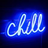 SHEIN 1pc Acrylic Material, Chill Neon Signs, Chill Neon Lights, Chill Neon Signs, Chill Led Light, Chill Led Sign, Chill Led Neon Signs,USB Powered Chill F