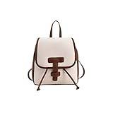 CCAFRET Ryggsäck Dam Damer ryggsäck, enkel resa skolväska, stor kapacitet kvinnlig väska (Color : White)