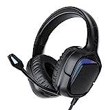 Black Shark Gaming Headset with Mic, Noise Cancellation Wired Control Headphones for PC/PS4/PS5/Xbox/Switch, 3.5MM Jack Stereo Surround Sound, Soft Memory Cups All Day Comfort Design