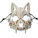 Djur skelett halvmask halloween japansk drake gud varulvsmask cosplay djur skelett mask unisex harts fest scenshow mask