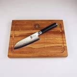 Kai Shun Classic Offer Set | DM-0727, ultravass Santoku-kniv med 14 cm blad |+ massiv skärbräda (ek) 30x22 cm| Butikspris: 178 €