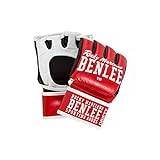 Benlee Rocky Marciano Unisex – Vuxen drifty läder MMA handskar röd X-L
