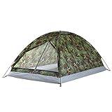 AQQWWER Tält 2 Person Camping Tent Single Layer Beach Tent Outdoor Travel Windproof Waterproof Canopy Tent Summer Tent with Bag (Color : Green)