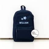 Navy Personalised Name And Design Unisex Mini Backpack