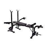Squat Rack Weightlifting Bed,Free-Press Bench Home Gym Equipment 440LBS Max LoadAdjustable Squat Barbell Bar Power Stand Weight Bench