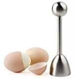 Mjuk hårdkokt ägg-kex topper rostfritt stål skalavskiljare borttagare äggskärare, pocherat ägg rostfritt stål äggskal toppskärare äggtoppare skalskärare äggöppnare