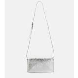 Jil Sander All-Day metallic leather shoulder bag - silver - One size fits all