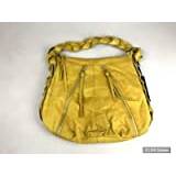 Black Lily Carmel Bag 000.391 dam äkta läder handväska i gul, ny