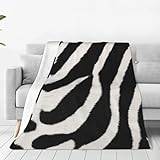 DINGYXIN Zebra djur tryckt mjuk mikrofleece filt luftkonditionering filt överkast för säng, soffa och stol
