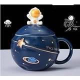 Creative Tiger Year Coffee Cup Ceramic Mark Coffee Cup med lock Sked Creative Coffee Ceramic Cup 400ml (Färg: B)