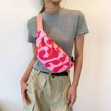 Animal Pattern Trendy Outdoor Casual Chest Bag, Nylon Lightweight Adjustable Strap Crossbody Bag, Portable Versatile Waist Bag