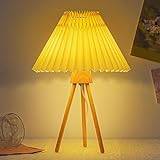 Vintage Veckad Bordslampa, Sängbordslampa Nattduksbord Läslampa Liten Nattlampa för Sovrum Vardagsrum Inredning för Hemmakontor(Steglös dimbar)