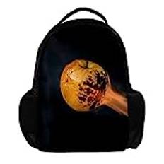 Ryggsäck för kvinnor och män, skolresor arbete ryggsäck apple intryck, flerfärgad, 27.5x13x40cm, Ryggsäckar