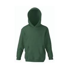 Fruit Of The Loom Kids Classic Hooded Sweat - Bottle Green - 5-6 Years