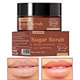 Läppskrubb - 0,7 oz Brown Sugar Gentle Lip Exfoliator | Återfuktande anti-cracking Lip Sugar Scrub Ta bort död hud och minska läpplinjer Pisamhid