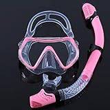 Dry Snorkel Set Anti-Fog Scuba Dykning Mask Panorama Wide View Professionell Snorkling Gear Tube Andningsutrustning
