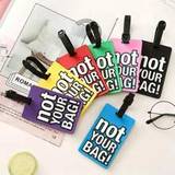 1pc Luggage Tag PVC Soft Rubber Suitcase Tag For Silicon Rolling Luggage Boarding