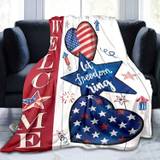 SHEIN 1pc Super Soft Flannel Fleece Blanket With Personalized Design "Pet Freedom" - Suitable For Sofa, Bed, Gift, High Definition Printed Flannel Cover Bla