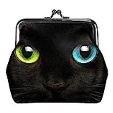 Myntplånböcker Små plånböcker,Katt med olikfärgade ögon,Byt handväska nyckelhållare förvaring för kvinnor