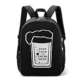 'Keep Calm And Drink Beer' lätt ryggsäck resa laptopväska ledig dagväska för män kvinnor
