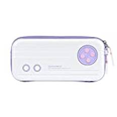 GeekShare Vintage Time Machine Carry Case Compatible with Nintendo Switch/Switch OLED - Portable Hardshell Large Capacity Travel Carrying Case fit Switch Console and Accessories(Purple)