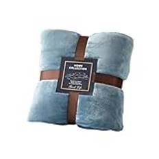 Mjuk filt, filt, vändbar flanell Mjuka varma slängfiltar, stort överkast, Elegant, mysig dekorationsfilt for din soffa, säng, fåtölj, trädgård och mer(Color:Gray Blue)