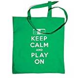 Keep Calm And Play On Tote Bag, Kelly Green, One Size Tote Bag, Väska