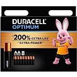 8X Duracell AA Optimum (1 x 8 batterier) 8 staplar (MX1500/STILO/MIGNON)
