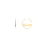 MOSCHINO HOOP EARRINGS WITH LOGO - Gold - OS