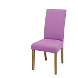 Enfärgade stolskydd matsal stol säte restaurang bröllop bankett hotell elastisk flexibel stretch spandex stolskydd matstolsskydd (färg: Lila, storlek: Universell storlek)