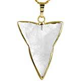 Rock Quartz Triangle Healing Crystal Point Gem Stone Pendant för halsband-1 st